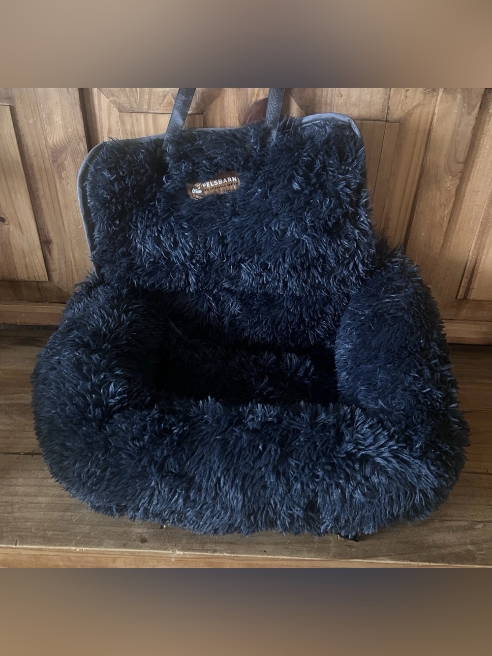 Plush Gray Furry Car Pet Seat - Picture 4 of 6